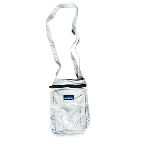 Kavu Unisex Tan Cotton Canvas Crossbody Bag Adjustable Strap - Picture 1 of 4